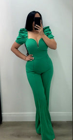 Load image into Gallery viewer, Glory V Neck Shape detailed Fashion Jumpsuit
