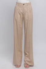 Load image into Gallery viewer, Janel Linen Tailored Wide Leg Pants
