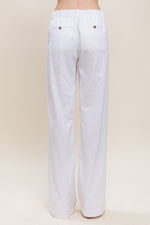 Load image into Gallery viewer, Janel Linen Tailored Wide Leg Pants
