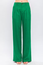 Load image into Gallery viewer, Janel Linen Tailored Wide Leg Pants
